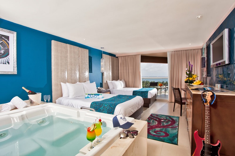 All-inclusive resort hotel room in Cancun