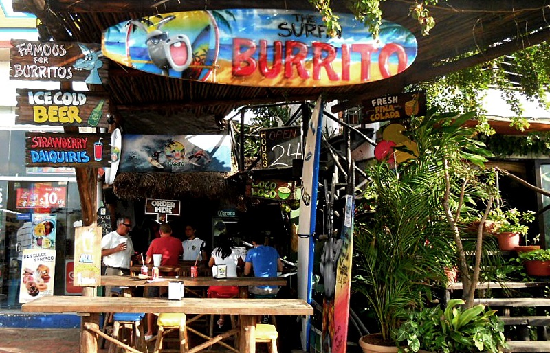 The Surfin Burrito in Cancun