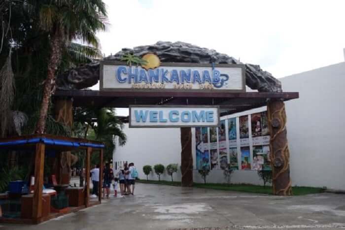Entrance to Chankanaab Beach Adventure Park in Cancun