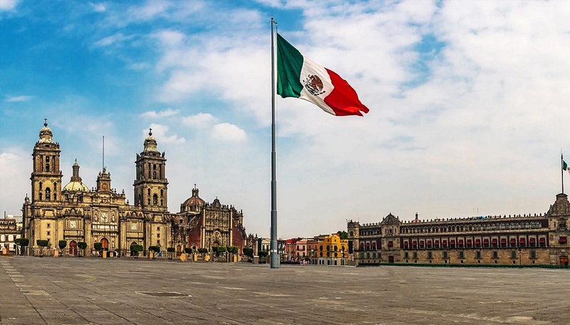 Flag in Mexico City