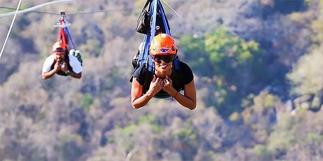 People at Xtasea Zipline in Acapulco