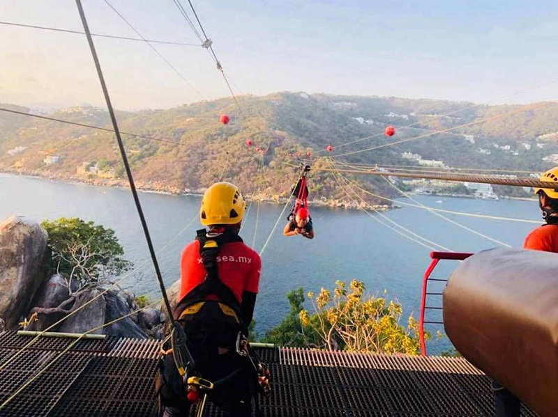 Fun at Xtasea Zipline in Acapulco