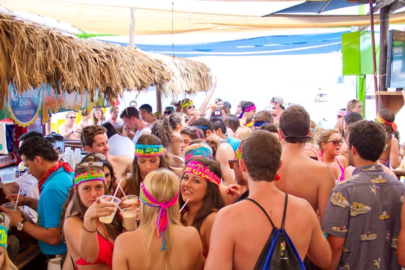 People at Mango Deck Restaurant, Bar & Beach Club in Los Cabos